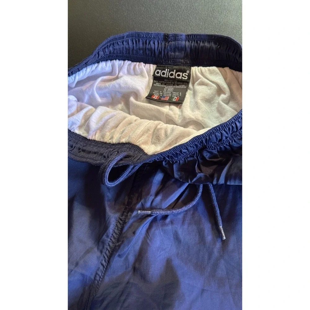 Adidas‎ Windbreaker Pants Navy Zip Ankle Lined Track Jogger Mens L
